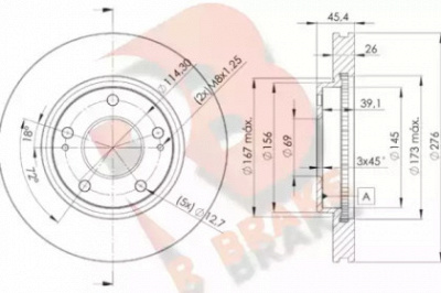 R BRAKE 78rbd25399 -  Тормозной диск